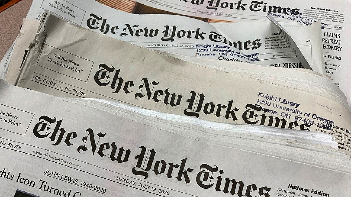 UO community now has digital access to The New York Times | OregonNews