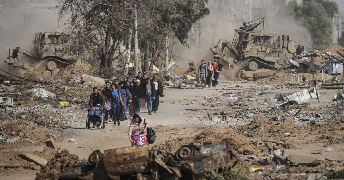 <b>Israeli forces recover remains of three hostages from Gaza | World News</b>- <i> news.sky.com</i>